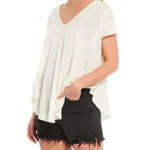 free people white tee